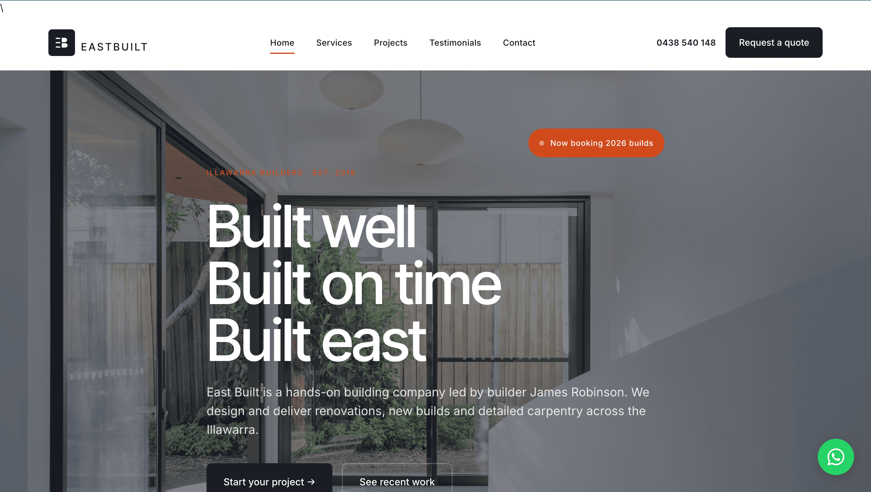 East Built website